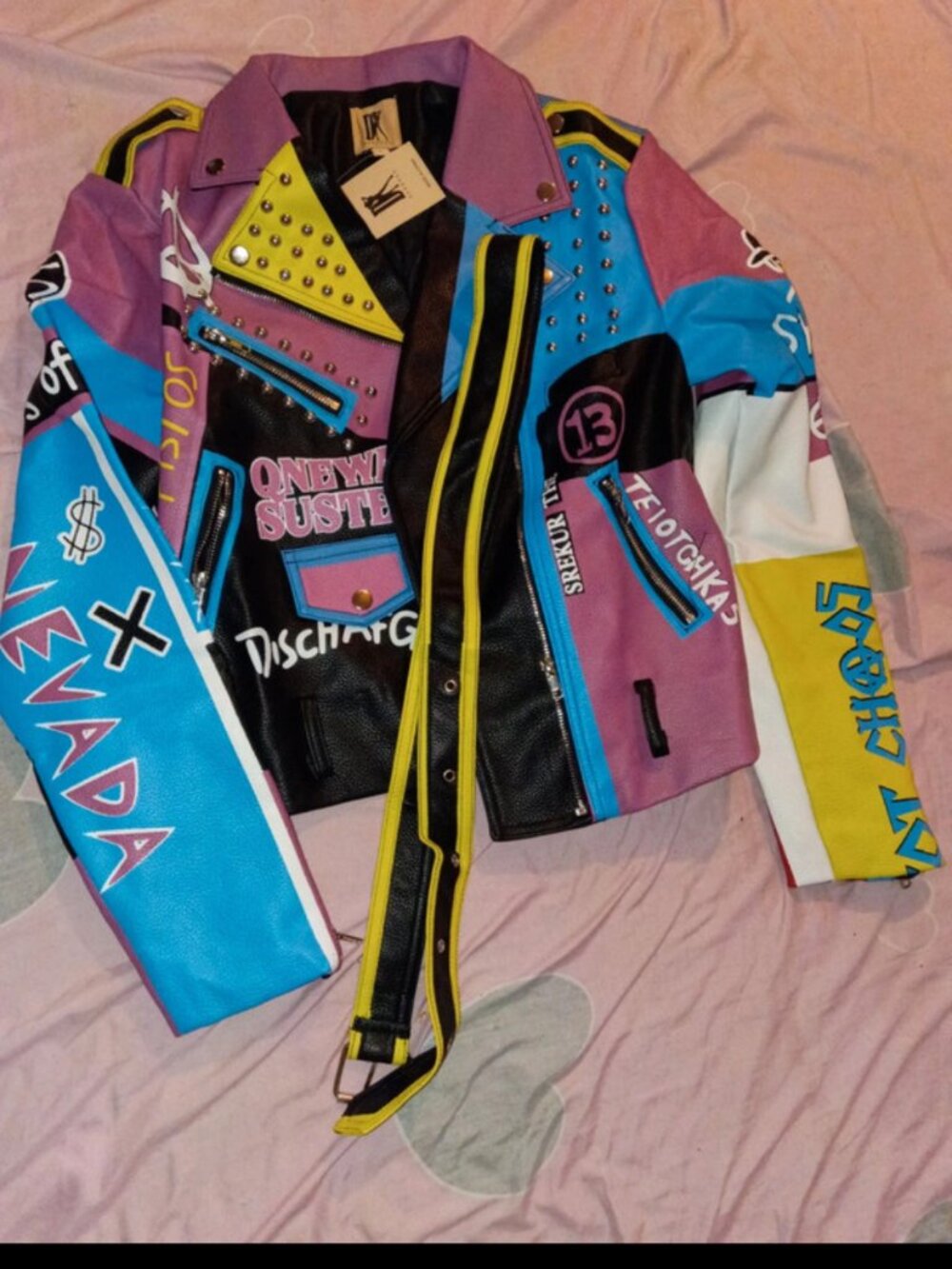 Punk leather jacket